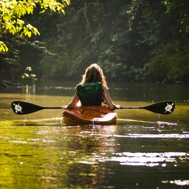 Весло для SUP FunWater, 3-секційне, регульоване, легке, плаваюче, з посиленими нейлоновими лопатями, для сапборду, біле