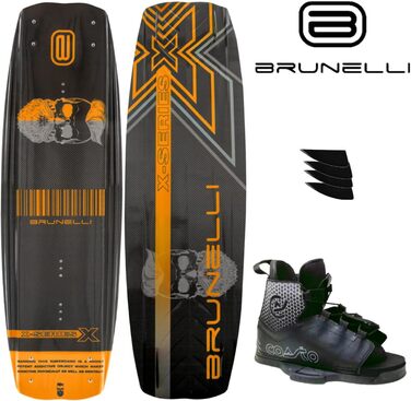 Набір вейкбордів BRUNELLI Carbon 138 см з палітуркою COASTO Diamond Wakeboard помаранчевий