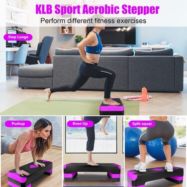 Регульований аеробний степ-платформа KL KLB Sport для фітнесу