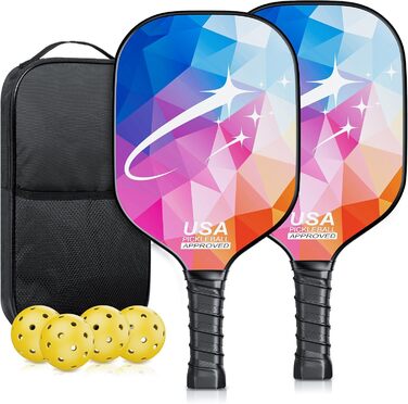 Набір ракеток Cratth Pickleball, 2 шт., USAPA, Comfort Handle, м'ячі, сумка