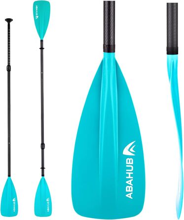 Весло Abahub Carbon SUP 2в1, регульоване, легке, синє, 4 шт.