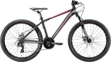 Алюмінієвий гірський велосипед BIKESTAR Hardtail Shimano 21 швидкісна передача, дискове гальмо 26 дюймові шини 13-дюймова 16-дюймова рама Alu MTB СПРОБУЙТЕ БЕЗ РИЗИКУ 16-дюймовий кадр Чорно-рожевий