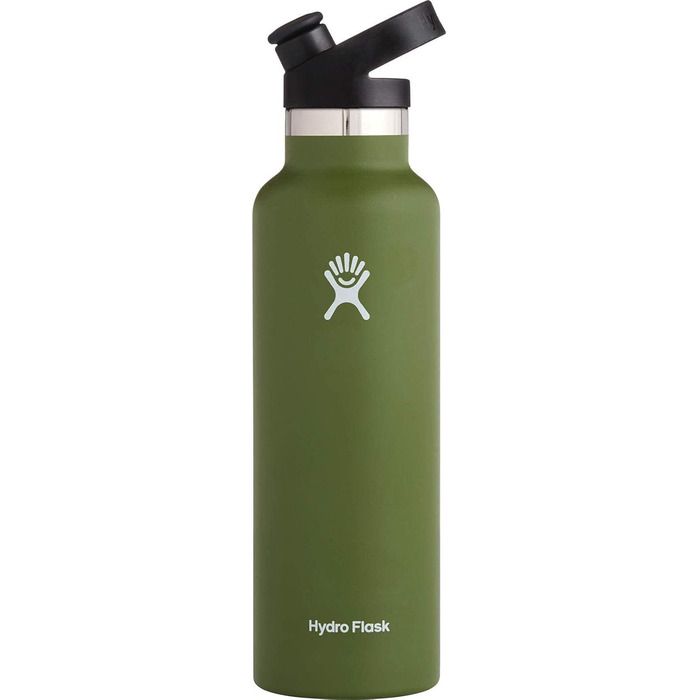Термос пляшка HYDRO FLASK 621 мл, нержавіюча сталь, вакуумна ізоляція, спортивна кришка, герметична, для води, олива, підходить для посудомийки
