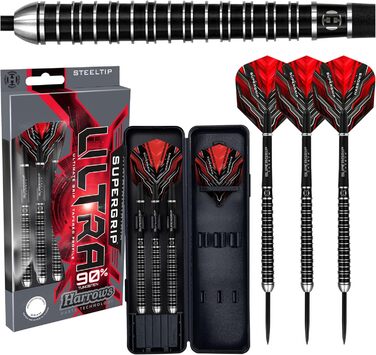 Борони Supergrip Ultra 90 Tungsten Steeldart Set 24г з валами та польотами