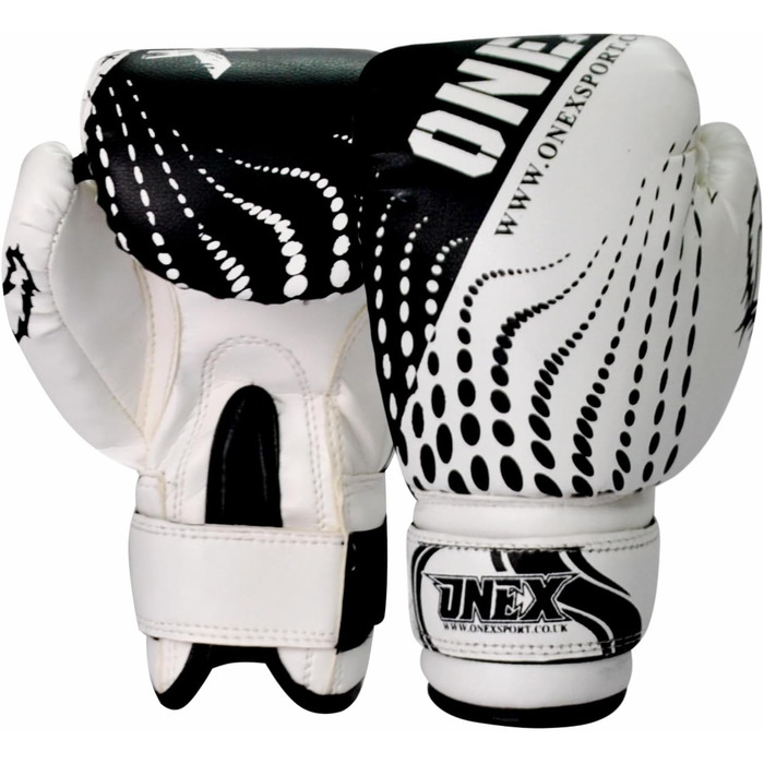 Боксерські рукавички 2oz та 6oz для боксерського мішка, спарингу, MMA, Муай Тай, кікбоксингу, тренувань, нітрилові, білі