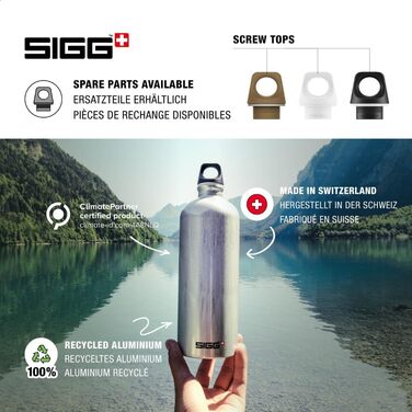 Пляшка SIGG Alu Traveller 1 л - нейтральна, герметична, без бісфенолу А