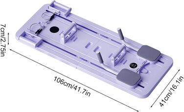 Складна дошка для пілатесу UYSELA для дому, багатофункціональна дошка для фітнесу з опорою для ліктів, багатофункціональна дошка для домашніх вправ з таймером, (фіолетова, звичайна)