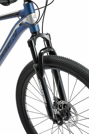 Алюмінієвий гірський велосипед BIKESTAR Hardtail Shimano 21 швидкісна передача, дискове гальмо 27,5 дюймові шини 14, 16, 18 дюймова рама Alu MTB СПРОБУЙТЕ БЕЗ РИЗИКУ 16-дюймовий кадр (18-дюймовий кадр, синій, сріблястий)