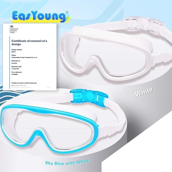 Дитячі плавальні окуляри EasYoung, 2 шт, антифог, захист від УФ, водонепроникні, широкий огляд, для дітей та підлітків 3-15 років