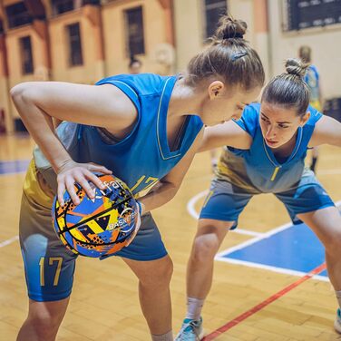 Дитячий міні-баскетбольний м'яч розмір 5 ідеально підходить для молоді Дитячі руки для тренувань М'який баскетбол з чіпкою поверхнею 5 помаранчевий