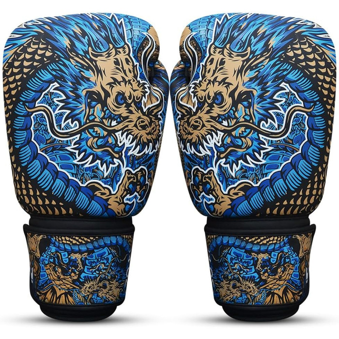 Боксерські рукавички BUDDHA FIGHT WEAR Dragon для тренувань і спарингів з муай-тай та кікбоксингу, унісекс, декілька кольорів, вага 300-360 г