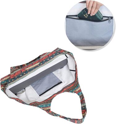 Сумка на блискавці Yoga Atte Bag велика, великої місткості для жінок і жінок, портативна полотняна сумка для йоги All-in-One Yoga atte Bag (M, червона)