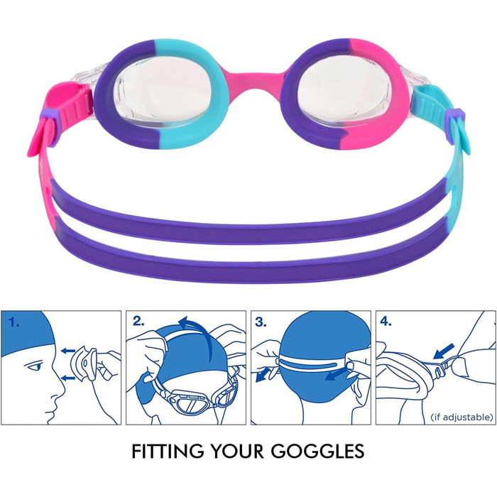 Окуляри Zoggs Baby Little Bondi Aqua/Purple/Clear, один розмір