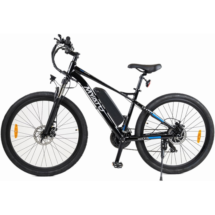 Велосипед MYATU E-Mountain 27,5 250W 48V Shimano 21-шв, чорний