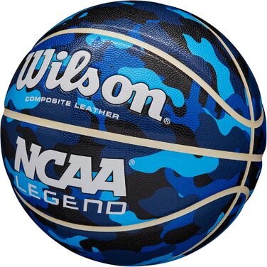 Баскетбольні м'ячі WILSON NCAA Legend - 74,9 см, 72,4 см, 69,8 см Синій камуфляж Розмір 7 - 29,5'