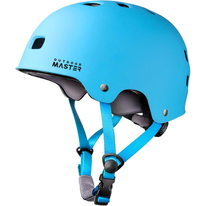 Шолом OutdoorMaster для скейтборду, велосипеда та роликів, вентиляція, два змінних внутрішніх вкладиші, для дітей, підлітків і дорослих