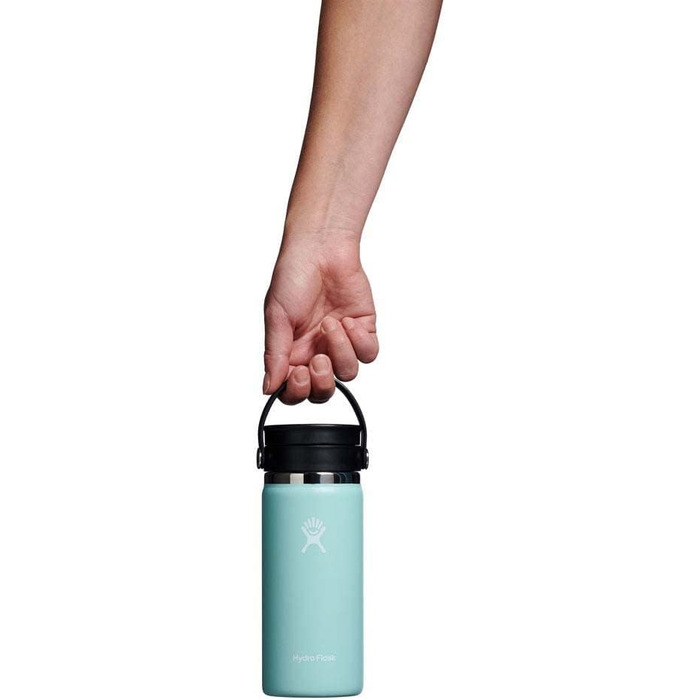 Термос-гуртка Hydro Flask 473 мл із нержавіючої сталі, вакуумна ізоляція, кришка Flex Sip, не протікає, для кави та напоїв у дорогу, широка горловина, Dew