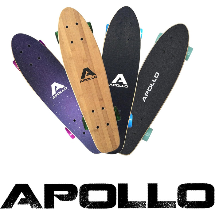 Скейтборд Apollo Fancy Vintage Mini Cruiser, дерев'яна палуба 22,5