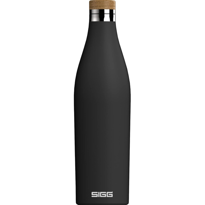 Термобутилка SIGG Meridian, герметична, подвійні стінки, нержавіюча сталь 18/8, бамбукова кришка, BPA та пластику немає, 0,5/0,7 л