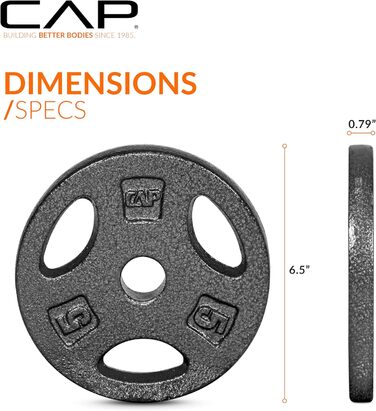 Пластини CAP, 2,3 кг, чорні, комплект 4 шт.