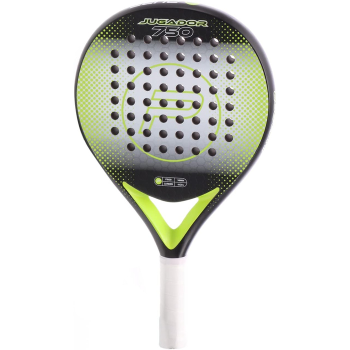 Ракетка LUXTRI Padel Jugador для початківців 360г Fiberglass/Eva (Jugador 750 біло-жовта)