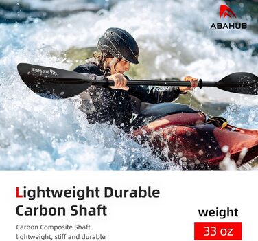 Весло Abahub Carbon Kayak Paddle 220-240см, карбонове, барвисте