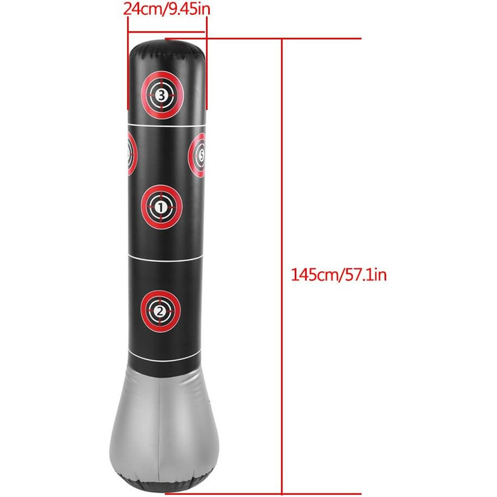 Окремо стояча боксерська груша, боксерська боксерська груша Боксерська груша Підставка Надувна стояча боксерська груша Tumbler Bop Груша для дітей та дорослих Тренування з боксу Тренування ударів ногами