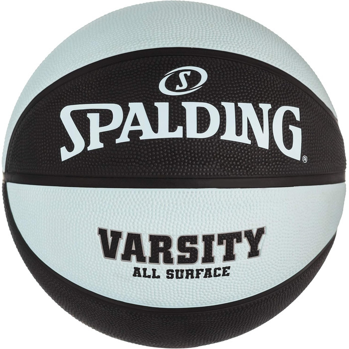 Відкритий баскетбольний м'яч Spalding Varsity Intermediate розмір 6, 28.5 (офіційний розмір 7, 29.5', світло-блакитний / чорний)