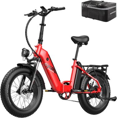 Велосипед Fafrees FF20 Polar Fatbike 20', 48В, 160км, 65Нм, червоний