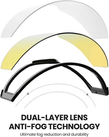 Гірськолижні окуляри OutdoorMaster Falcon від ZEISS/E-QuickHue Lens, окуляри для сноуборду OTG проти запотівання, магнітні змінні лінзи, снігові окуляри для чоловіків і жінок (лінзи поляризовані жовті Vlt 75)