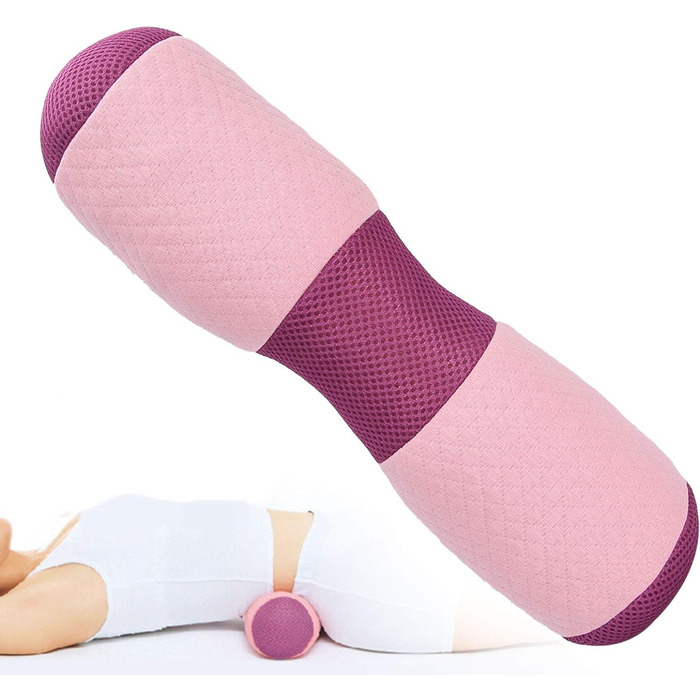 Подушка для йоги Yoga Bolster Roller Waist Pillow Корекція поперекового відділу тазу Подушка Memory Foam Block Подушка для йоги кругла для відновлювальних вправ йоги