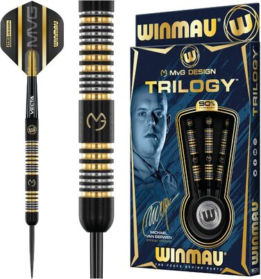 Набір дротиків WINMAU MvG Trilogy сталевий наконечник 23г з прольотами