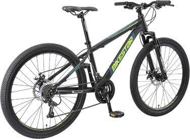 Гірський велосипед BIKESTAR Hardtail Shimano 21 швидкісна передача, дискове гальмо 26, шини 27.5, 29 дюймів 15 17 19-дюймова рама MTB СПРОБУЙТЕ БЕЗ РИЗИКУ Кадр 15 26 чорний