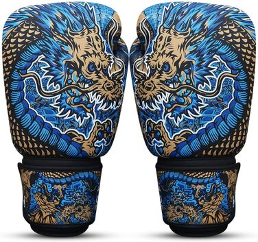 Боксерські рукавички BUDDHA FIGHT WEAR Dragon для тренувань і спарингів з муай-тай та кікбоксингу, унісекс, декілька кольорів, вага 300-360 г