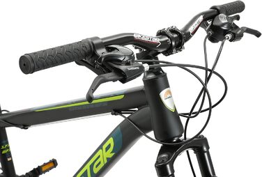 Гірський велосипед BIKESTAR Hardtail Shimano 21 швидкісна передача, дискове гальмо 26, шини 27.5, 29 дюймів 15 17 19-дюймова рама MTB Кадр 15 (кадр 17', 27,5 чорний)