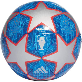 Футбольний м’яч Adidas UCL Finale Madrid 2019 Capitano, сріблястий/синій, розмір 4