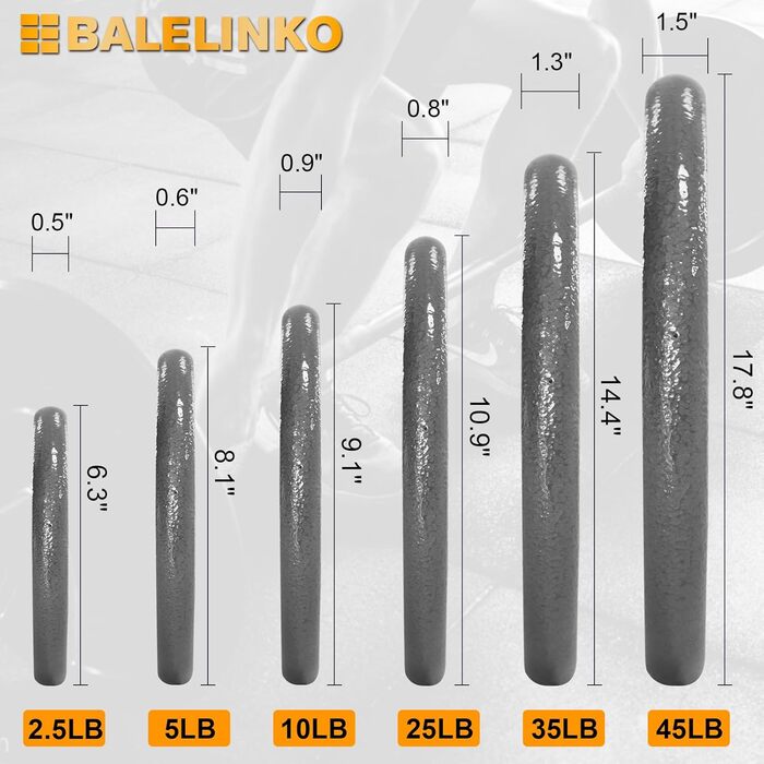 Пластина Balelinko Olympic Grip, чавун, 2.5LB-45LB, сірий, набір 2 шт.