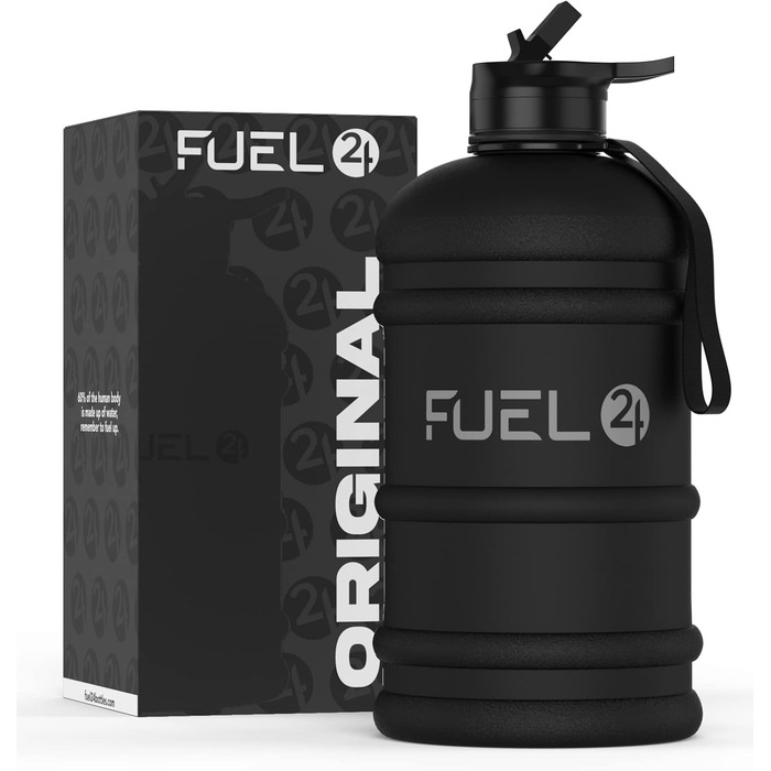 Fuel24 FlexBottle - 2.2L Water Bottle - Ultra Durable Flexible Material - Drop Protection, Closure or Straw - Sports Bottle, BPA-Free (75 characters)