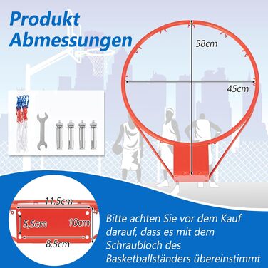 Міні-баскетбольне кільце COSTWAY Ø45см, для дверей/стіни, внутрішнє/зовнішнє