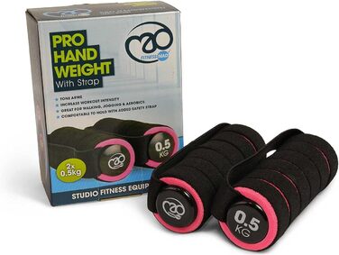 Гантелі Fitness Mad Pro 0,5 кг рожеві – для фітнесу, неопрен