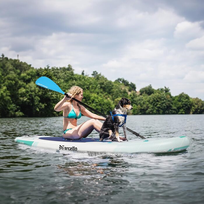 Надувна SUP-дошка 28,9×86,4×15,2 см з рюкзаком, насосом, нековзким покриттям, чохлом для телефону, ультралегке падлборд для дорослих