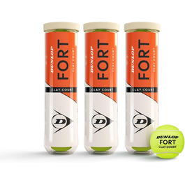 Тенісний м'яч Dunlop Fort Clay Court для ґрунтових кортів, професійний