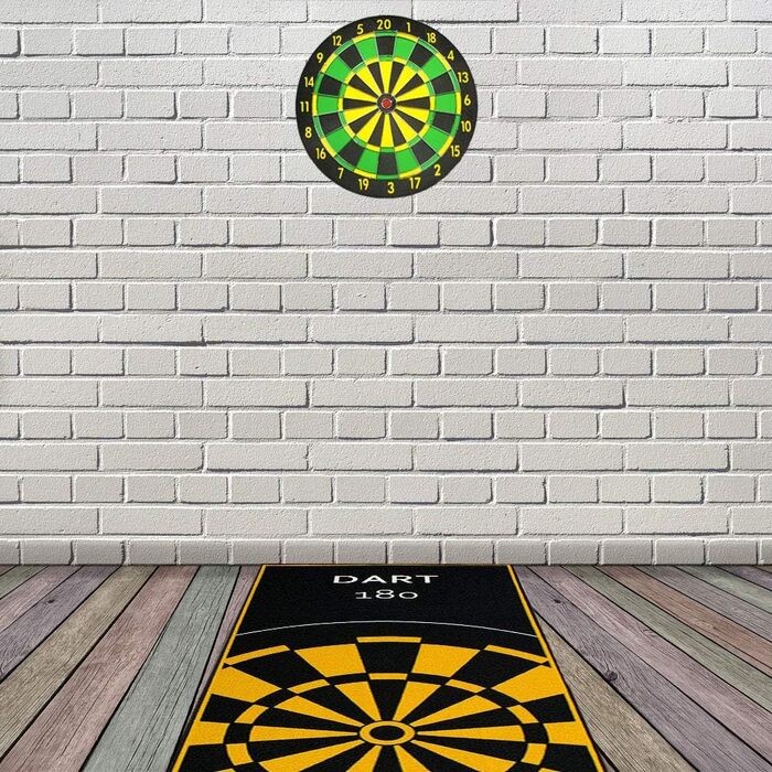 Аксесуари для дротиків Kingpower Dart Oche Mat жовтий 237x80 см