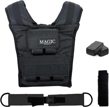 Універсальна обтяжувальна вага-жилет MAGIC SELECT 10 кг, регульована, тканинна, для чоловіків і жінок, для силових тренувань, фітнесу, бігу, червоний