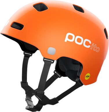Дитячий велосипедний шолом POC POCito Crane MIPS з ротаційним захистом, флуоресцентними кольорами та підвищеною видимістю