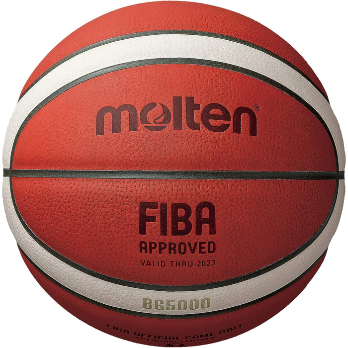 Баскетбольний м'яч BG5000, шкіра, FIBA, розмір 7, двоколірний