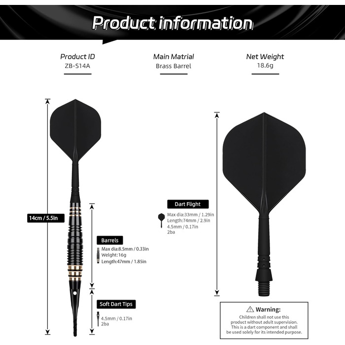 Набір CyeeLife Soft Darts 18 г, 3 стріли, 30 точок, PU мішок для електронного дартсу