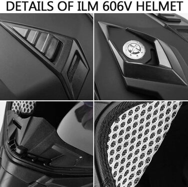 Мотоциклетний шолом ILM 606V для чоловіків і жінок, повнолицевий, для кросу, ATV, Dirt Bike, ECE сертифікат