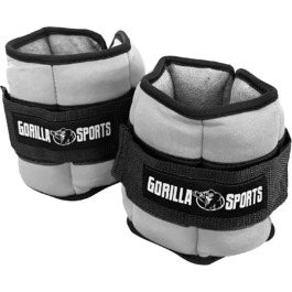 Манжети GORILLA SPORTS 0,45-2,25 кг, неопрен, сірий