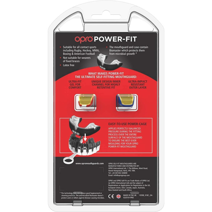 Капа спортивна OPRO Power-Fit Unisex Youth (для дорослих, США)